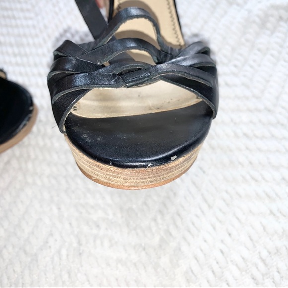 BP T-Sandal Basket Weave Stacked Heel Black 9.5 - Picture 16 of 16